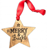 Texas Ornament Star - Merry and Bright